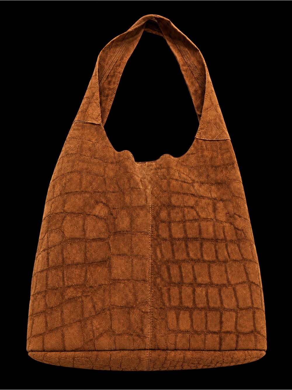 🤎 Haute Hippie Embossed Hobo Shoulder Bag 🤎 🔥BNWT🔥 - Picture 2 of 15